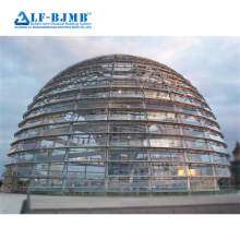 China suministro de alta resistencia Estructura de cúpula de vidrio de construcción de acero ligero